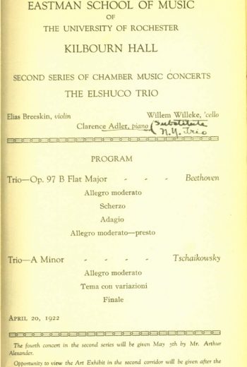1922 20 April Elshuco Trio