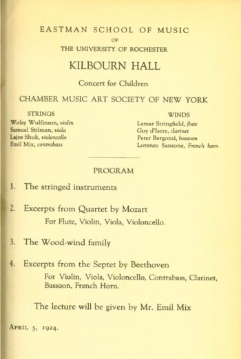 1924 April 5 Concert for children