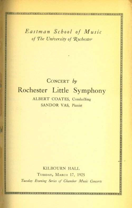 1925 March 17 Rochester Little Symphony page 1