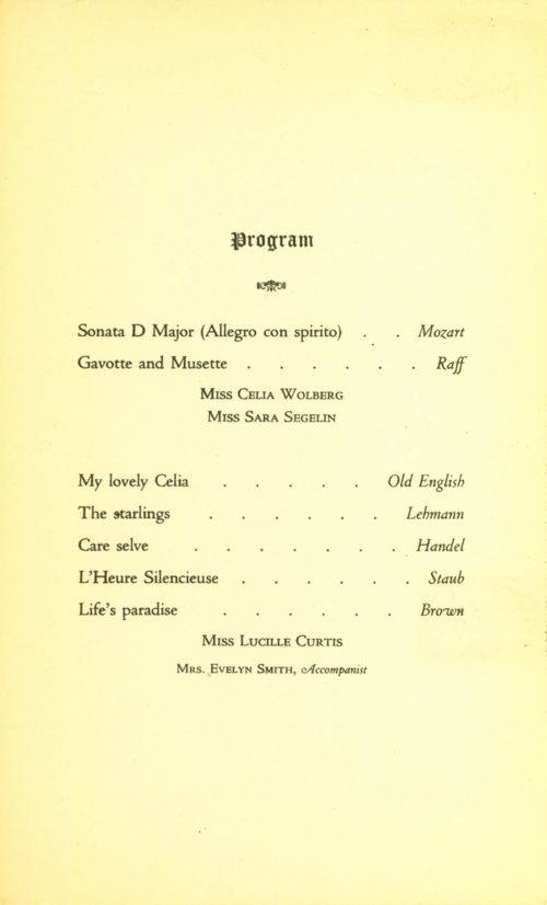 1926 March 16 The Tuesday Musicale Members Recital page 2
