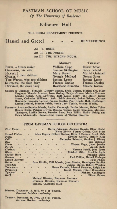 1930 December 15 Hansel and Gretel