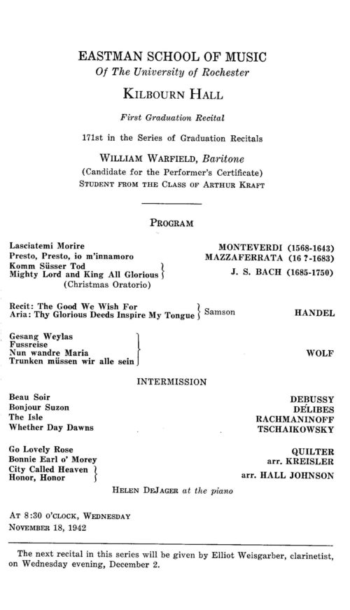 1942 November 18 William Warfield