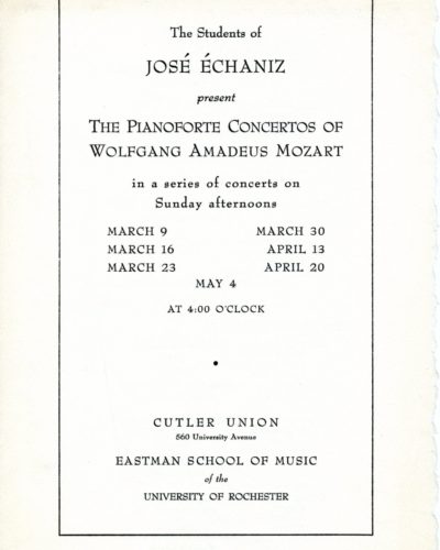 1958 Mozart Concerto series program page 1