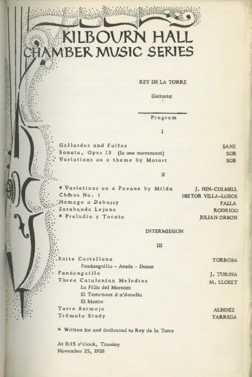1958 November 25 Ray de la Torre Guitar