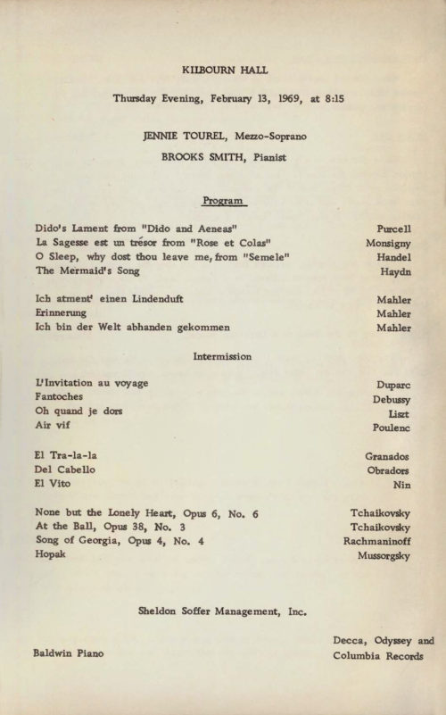 1969 February 13 Jennie Tourell, Mezzo Soprano_Page_2