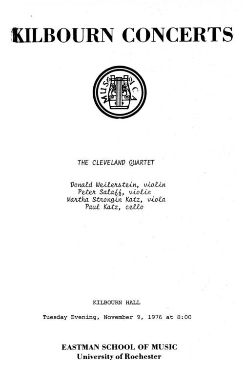 1976 November 9 The Cleveland Quartet_Page_1