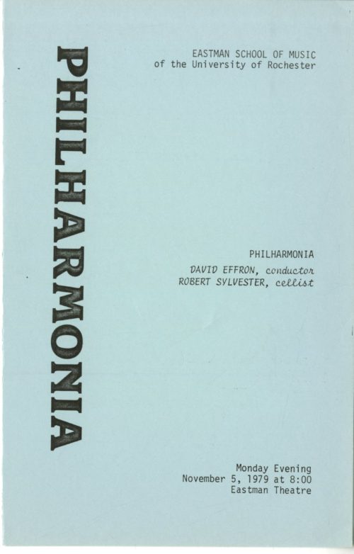 1979 November 5 Philharmonia page 1