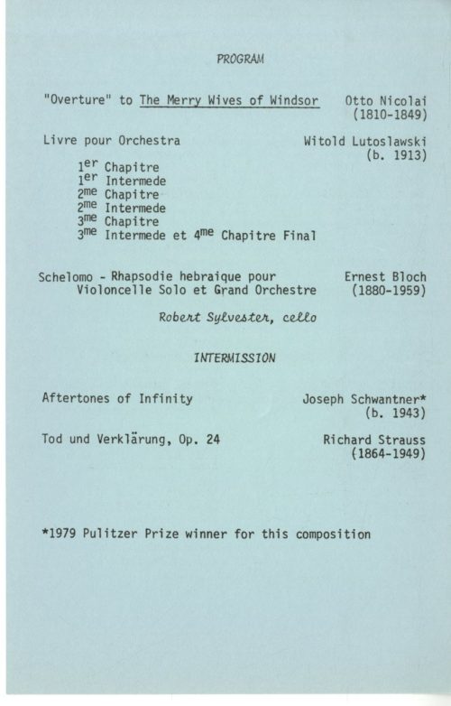 1979 November 5 Philharmonia page 2
