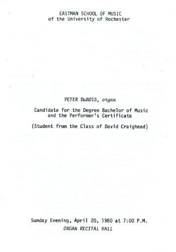 1980 April 20 Peter DuBois page 1