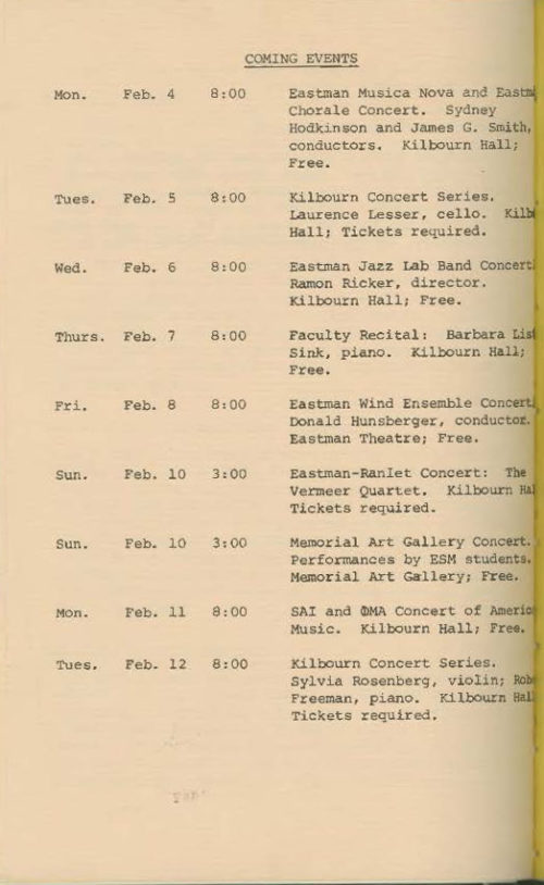 1980 February 3 Schumann Recital with Robert Spillman page 6