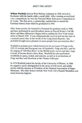 1988 February 10 An evening with William Warfield page 6