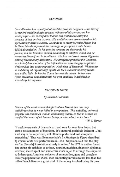 1989 November 3 EOT performs The Marriage of Figaro page 5