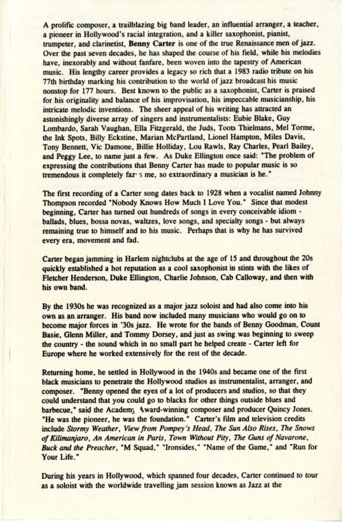 1996 October 18 ENE, ENJE, Benny Carter soloist page 5
