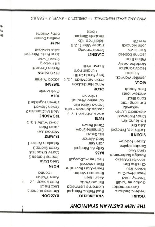 1998 November 11 New Eastman Symphony page 1