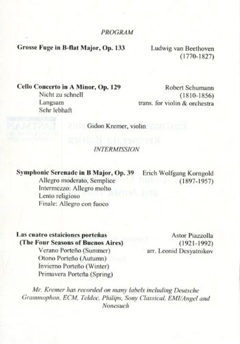 2007 April 22 Kremerata Baltica page 2