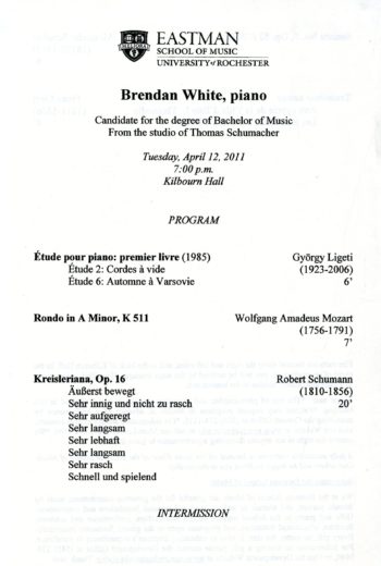 2011 April 12 Brendan White page 1