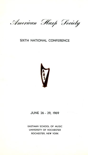 American Harp Society’s 6th annual conference program book