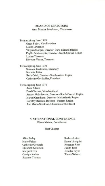 American Harp Society’s 6th annual conference program book