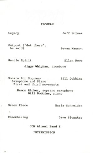 printed program, April 21, 1990