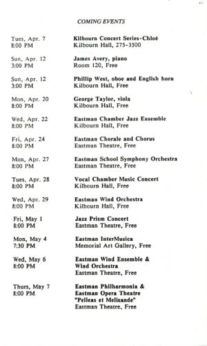 Printed Program