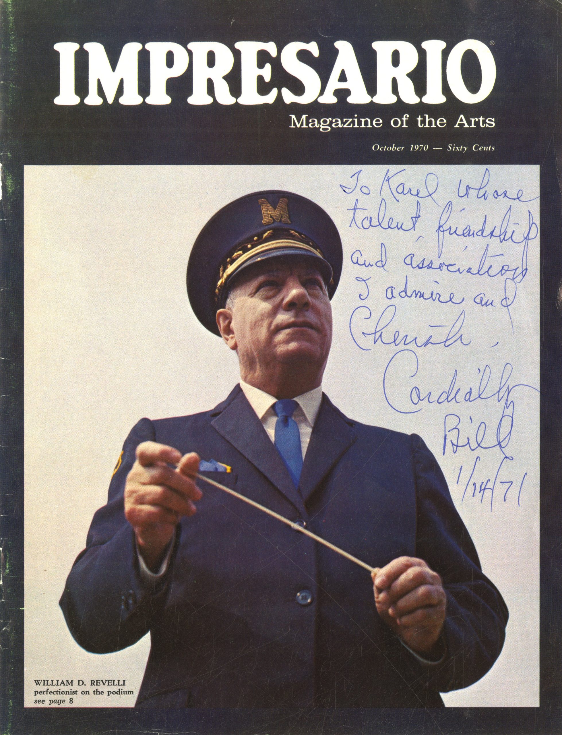 Autographed photograph of William Revelli.