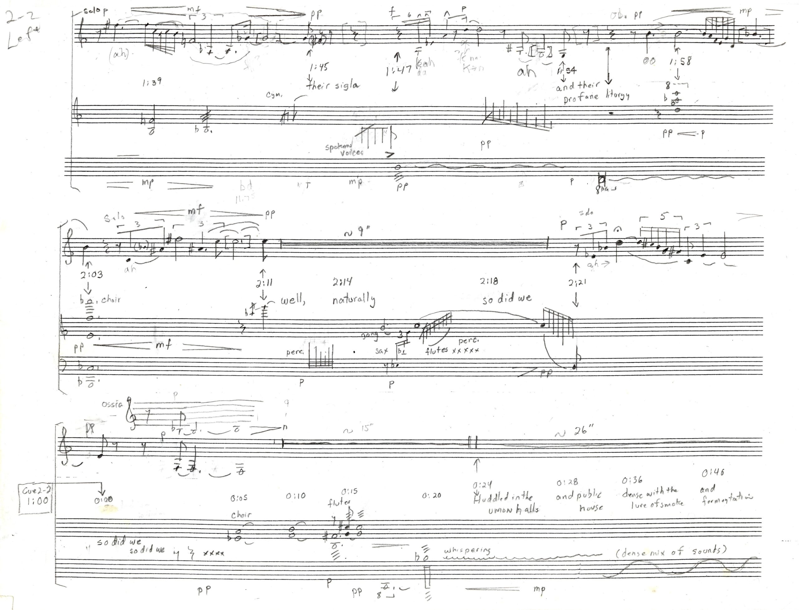 Diaspora, pencil sketches, movement 2, page 2