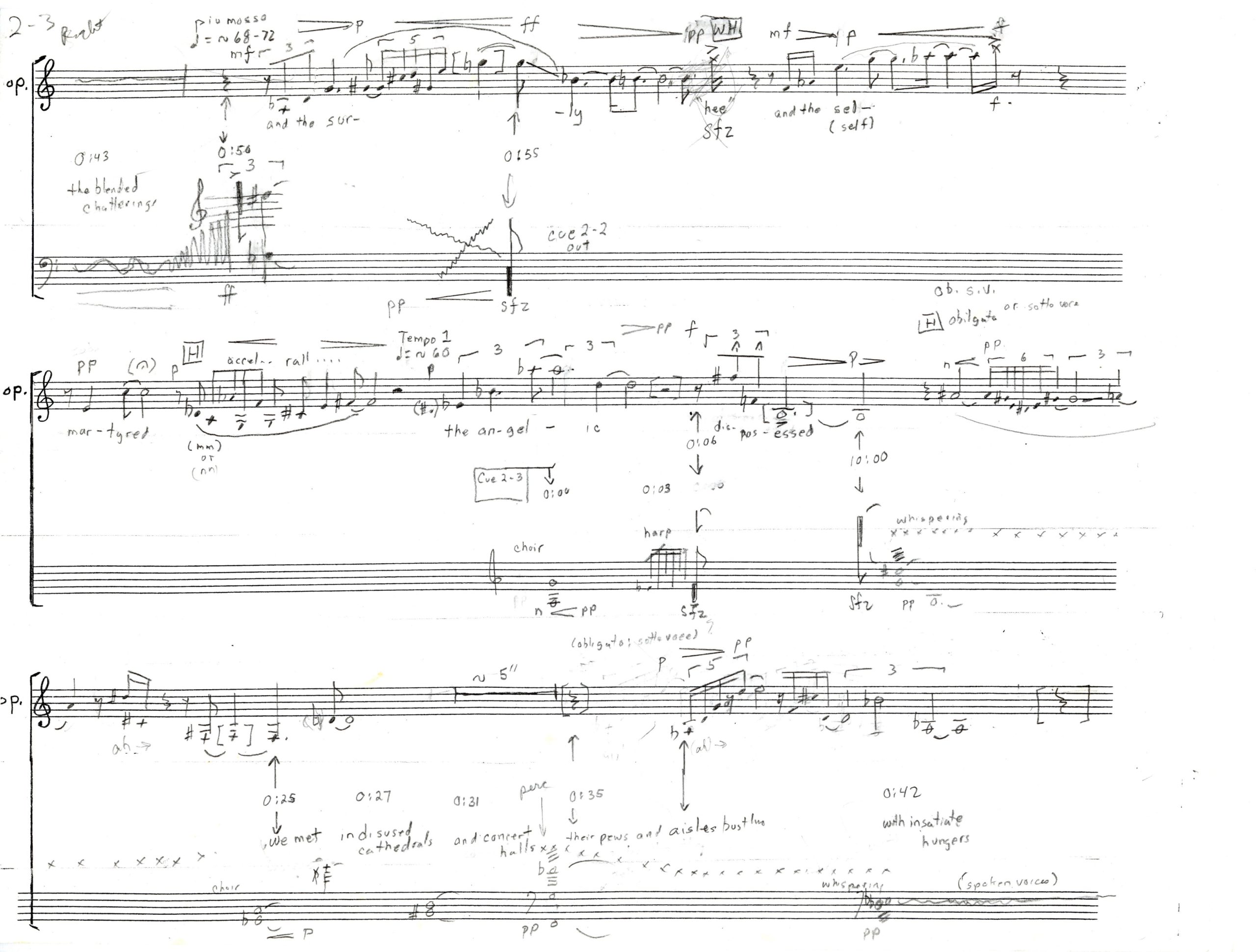 Diaspora, pencil sketches, movement 2, page 3