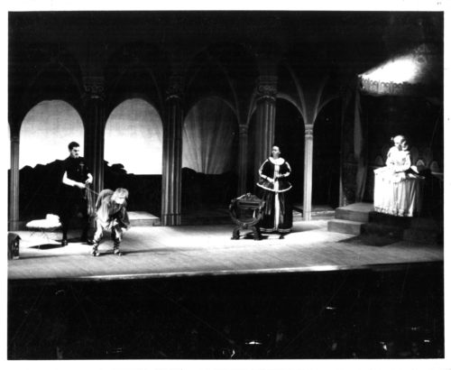 Various moments in Ron Nelson’s chamber opera The Birthday of the Infanta, Eastman School of Music, 1959. Photos by Louis Ouzer.