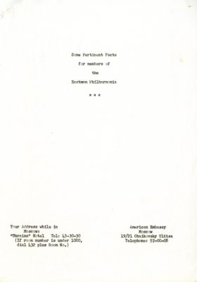 USSR information sheet page 1