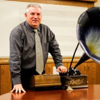 Jim Farrington with phono