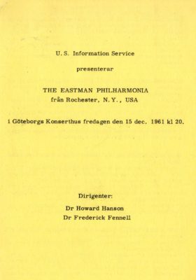 Philharmonia program Goteborg 15 December page 1