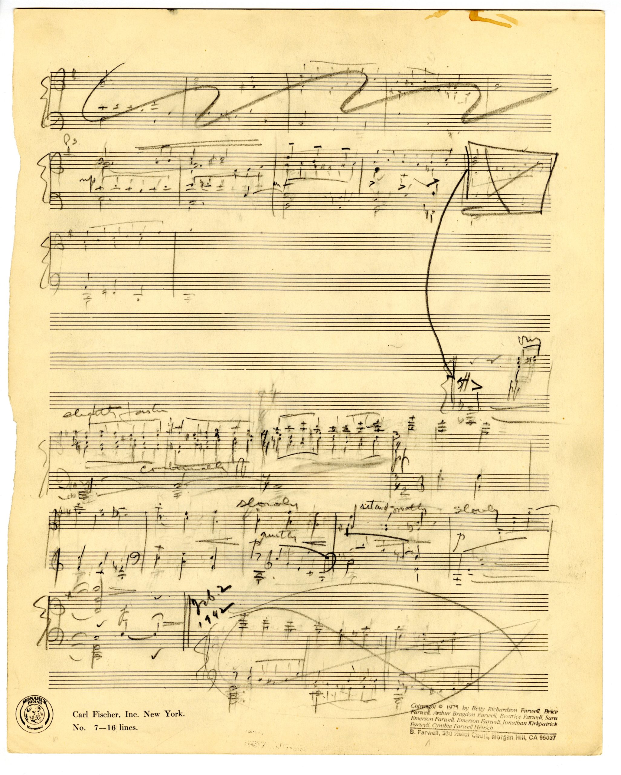 Polytonal Sketches No. 1, pencil sketch, page 2.