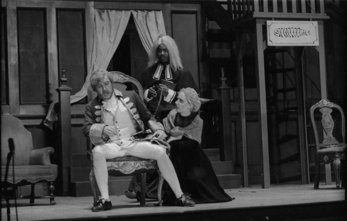 Shots from the EOT production of Die Schweigsame Frau. The production was double-cast.