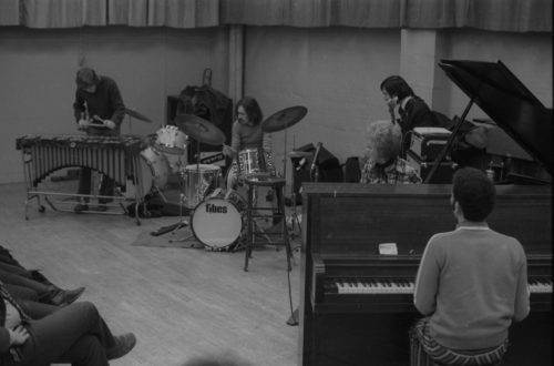 Marian McPartland jams with members of the Eastman Jazz Ensemble