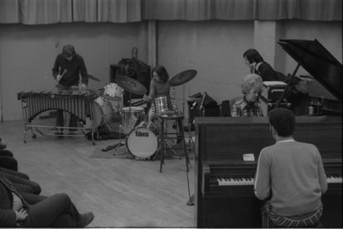 Marian McPartland jams with members of the Eastman Jazz Ensemble
