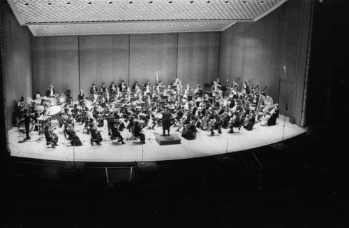 Eastman Philharmonia concert that featured the premiere of Krzystof Penderecki’s Partita for Harpsichord and Orchestra.