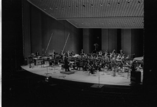 Donald Hunsberger conducting the Eastman Wind Ensemble in concert in the Eastman Theater, April 7th, 1972.