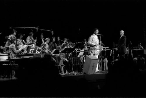 trumpeter Clark Terry was the featured guest soloist with the Eastman Jazz Ensemble