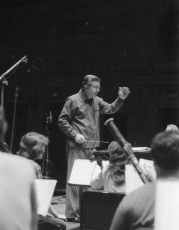 Conductor Donald Neuen on the day of the Messiah recording session, December 10th, 1983.