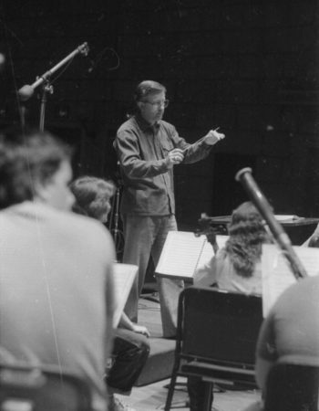 Conductor Donald Neuen on the day of the Messiah recording session, December 10th, 1983.