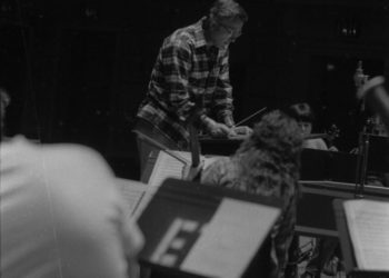 Conductor Donald Neuen on the day of the Messiah recording session, December 10th, 1983.