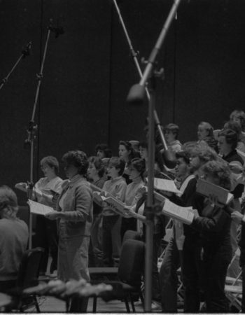 Members of the Eastman Chorale on the day of the Messiah recording session, December 10th, 1983.