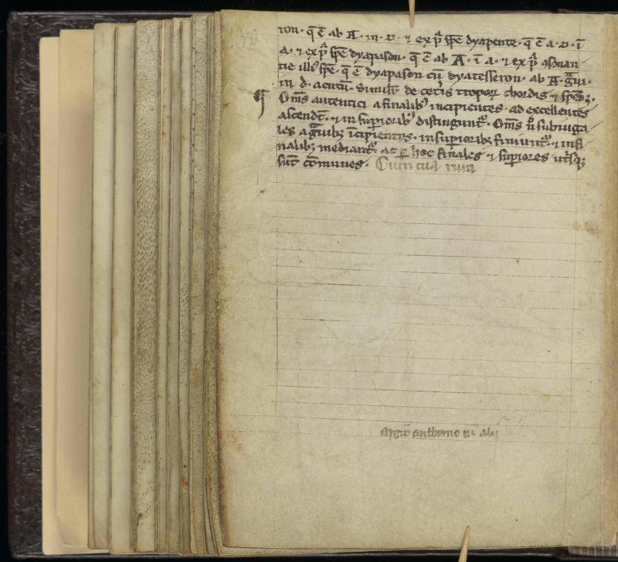 Replacement leaf at end of Musica by Hermann (page 130)