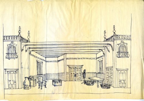 Stage set rendering for Act I