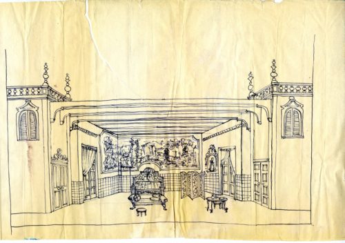 Stage set rendering for Act II