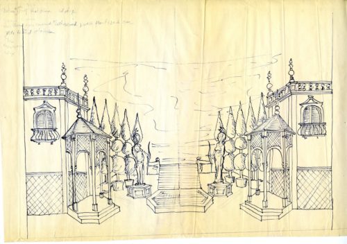 Stage set rendering for Act IV