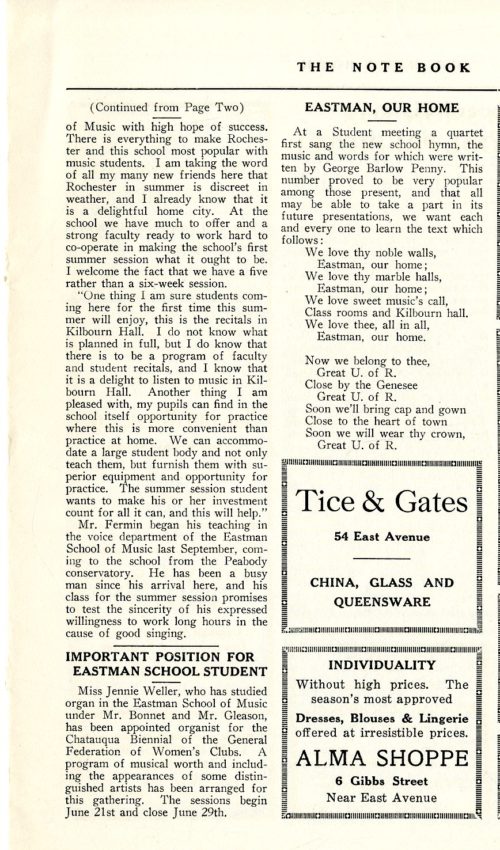 The Note Book June 15, 1922 page 3