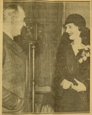 Warner, A J with Bettina Hall (3-21-1933)_WARNER Box 4 (Scrapbook 10)