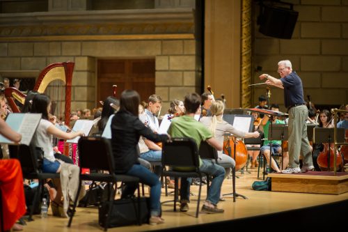  William Weinert and Eastman Rochester Chorus rehearse Britten's War Requiem in Kodak Hall photo