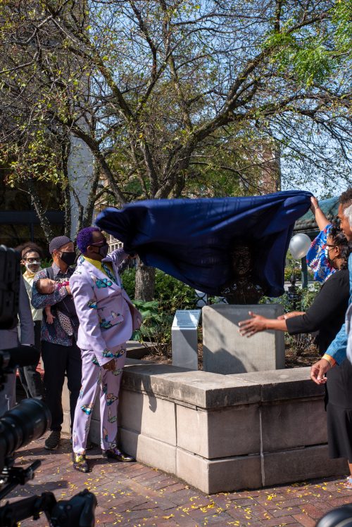 William Warfied statue unveiling